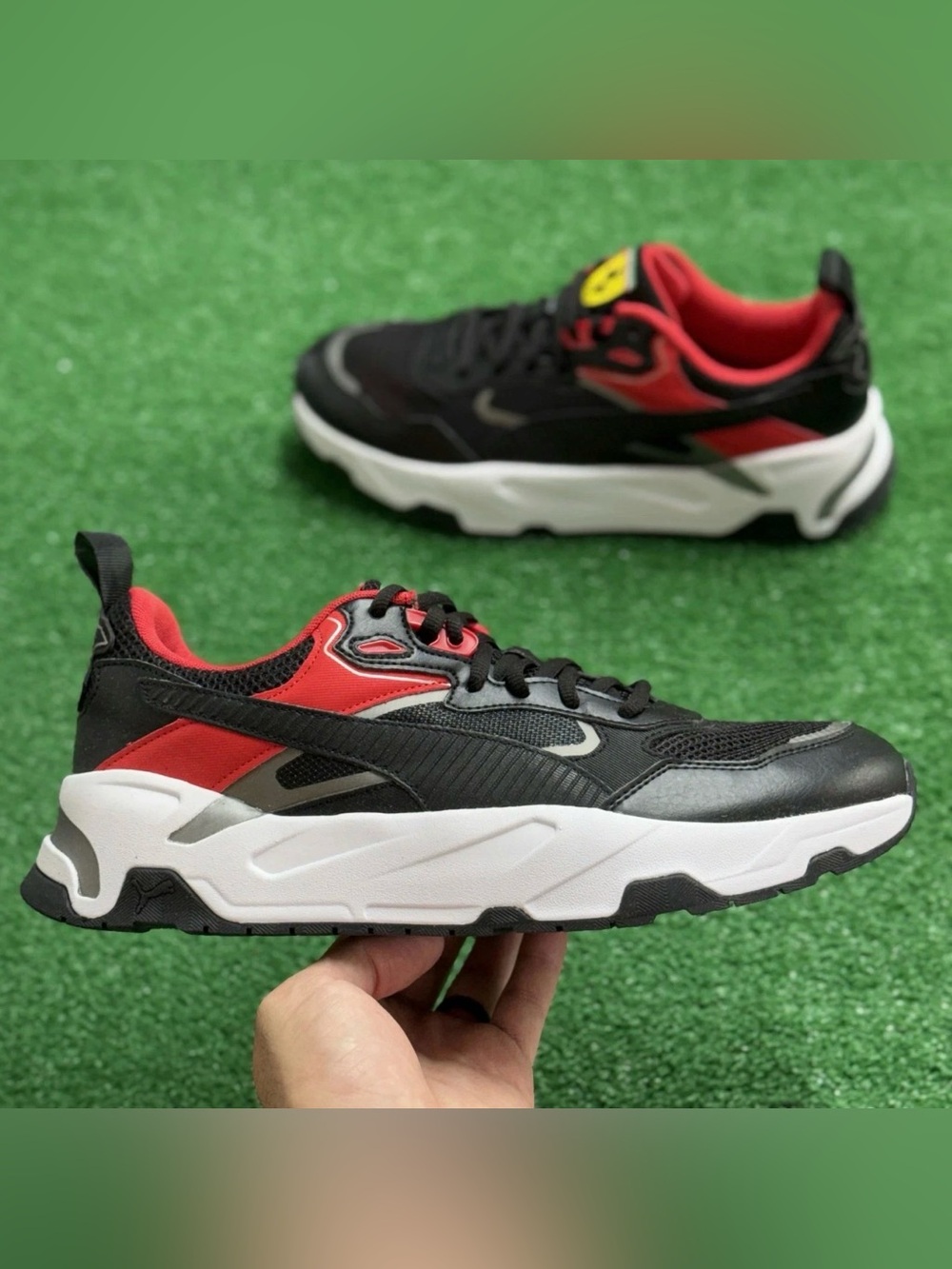 PUMA Scuderia Ferrari Trinity 2 Motorsports Shoes - Black - Men's Size 9, 9.5